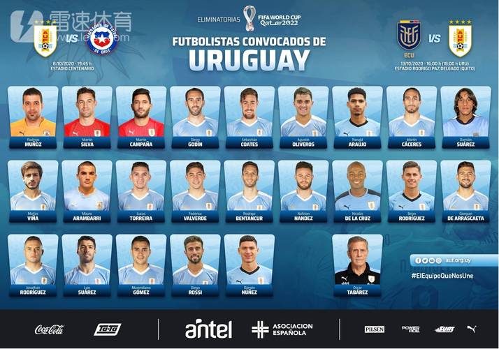 乌拉圭阵容身价
